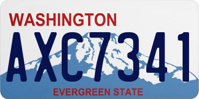 WA license plate AXC7341