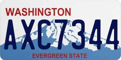 WA license plate AXC7344