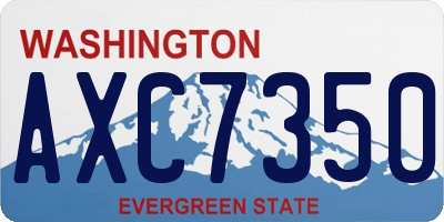 WA license plate AXC7350