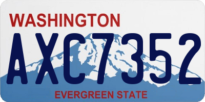 WA license plate AXC7352