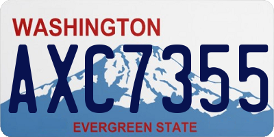 WA license plate AXC7355