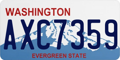 WA license plate AXC7359