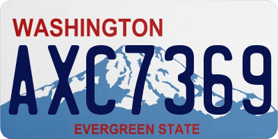 WA license plate AXC7369
