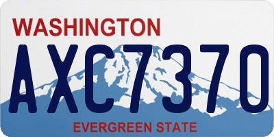 WA license plate AXC7370