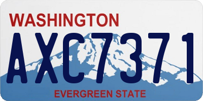 WA license plate AXC7371