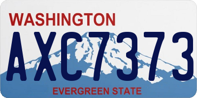 WA license plate AXC7373