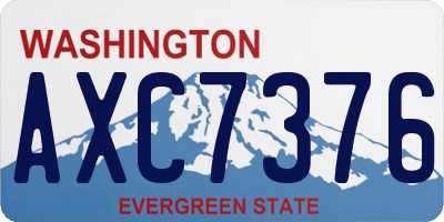 WA license plate AXC7376