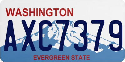 WA license plate AXC7379