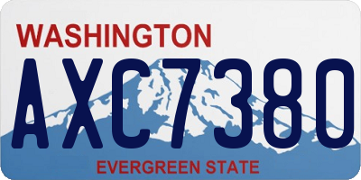 WA license plate AXC7380