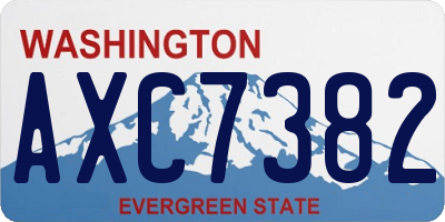 WA license plate AXC7382