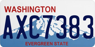 WA license plate AXC7383