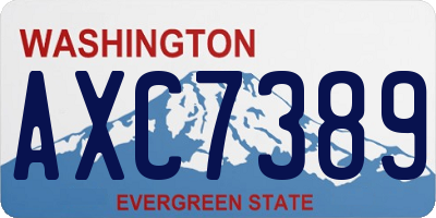 WA license plate AXC7389