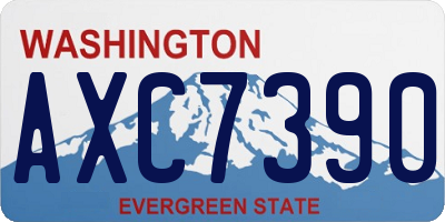 WA license plate AXC7390