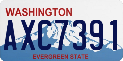 WA license plate AXC7391