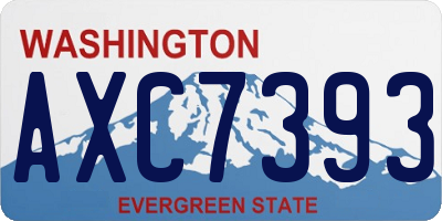 WA license plate AXC7393