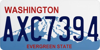 WA license plate AXC7394