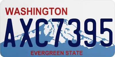 WA license plate AXC7395
