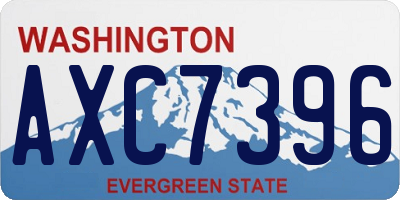 WA license plate AXC7396