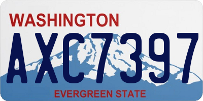 WA license plate AXC7397