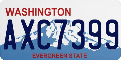 WA license plate AXC7399