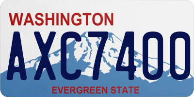 WA license plate AXC7400