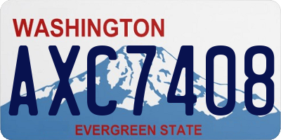 WA license plate AXC7408