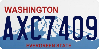WA license plate AXC7409