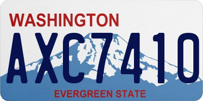 WA license plate AXC7410