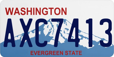 WA license plate AXC7413
