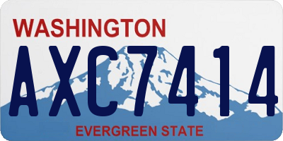 WA license plate AXC7414