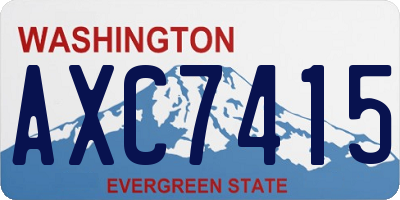 WA license plate AXC7415