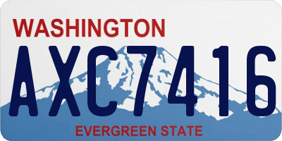 WA license plate AXC7416