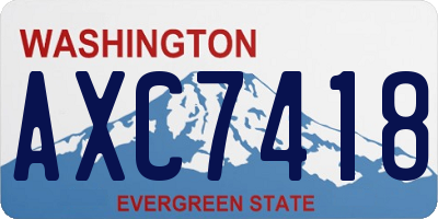 WA license plate AXC7418