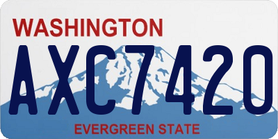 WA license plate AXC7420