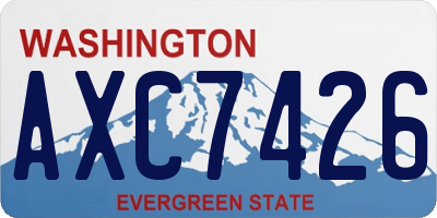 WA license plate AXC7426