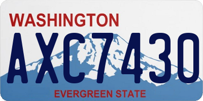 WA license plate AXC7430
