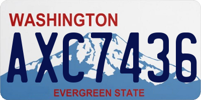 WA license plate AXC7436