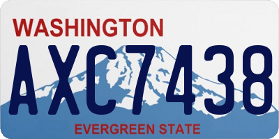 WA license plate AXC7438