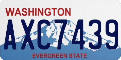 WA license plate AXC7439