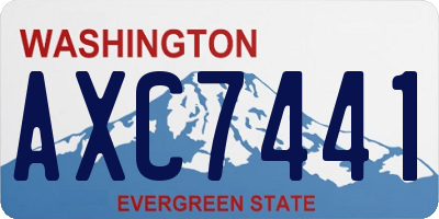 WA license plate AXC7441