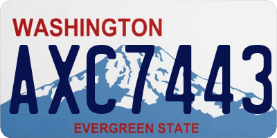 WA license plate AXC7443