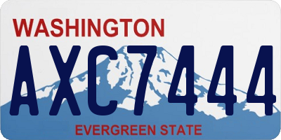 WA license plate AXC7444
