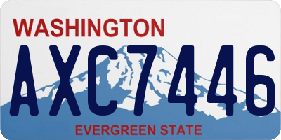 WA license plate AXC7446