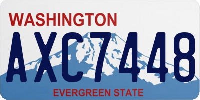 WA license plate AXC7448