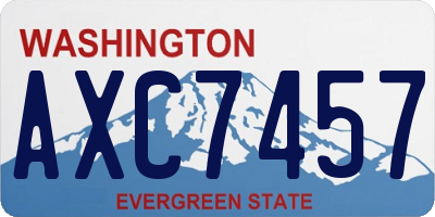 WA license plate AXC7457