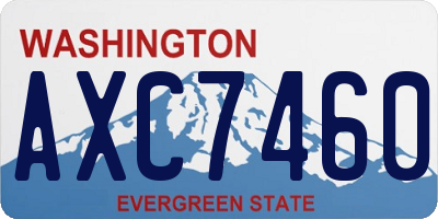 WA license plate AXC7460