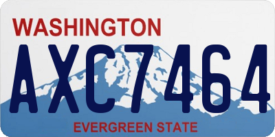 WA license plate AXC7464