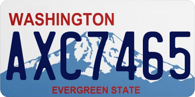 WA license plate AXC7465