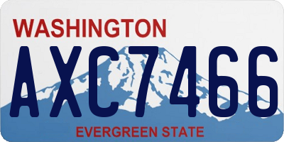 WA license plate AXC7466