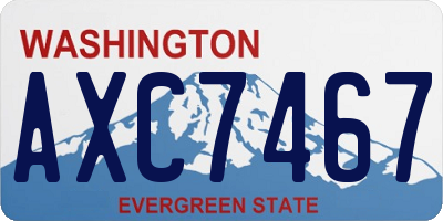 WA license plate AXC7467